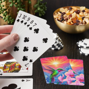 Beautiful Hummingbird Playing Cards