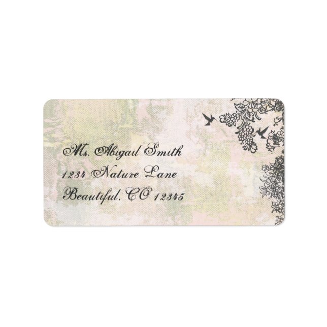 Beautiful Hummingbirds and Flowers Address Label (Front)
