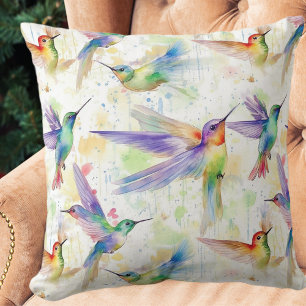 Beautiful hummingbirds cushion
