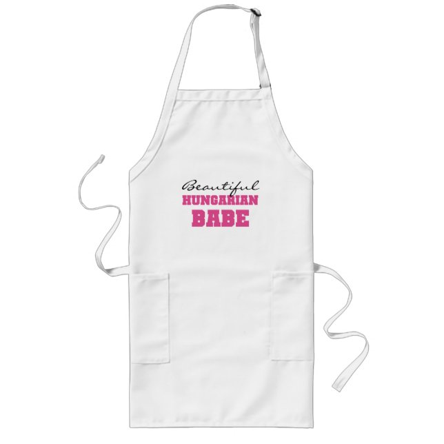 Beautiful Hungarian Babe Long Apron (Front)