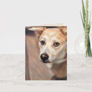 Beautiful Husky Girl Folded Greeting Card