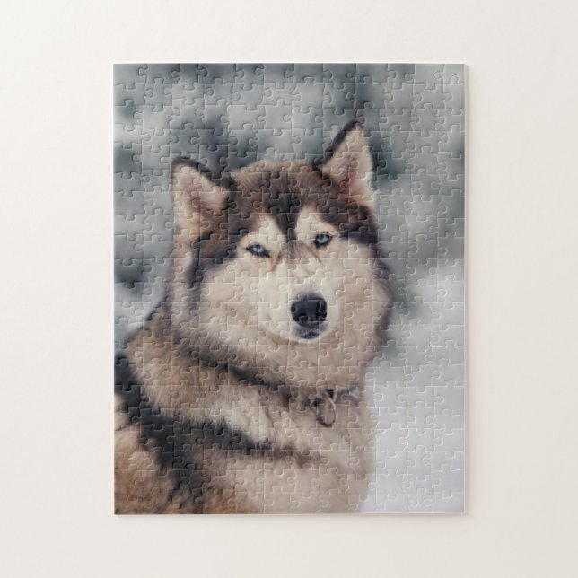 Beautiful Husky in the Outdoors Jigsaw Puzzle (Vertical)