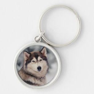 Beautiful Husky in the Outdoors Key Ring