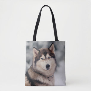 Beautiful Husky in the Outdoors Tote Bag