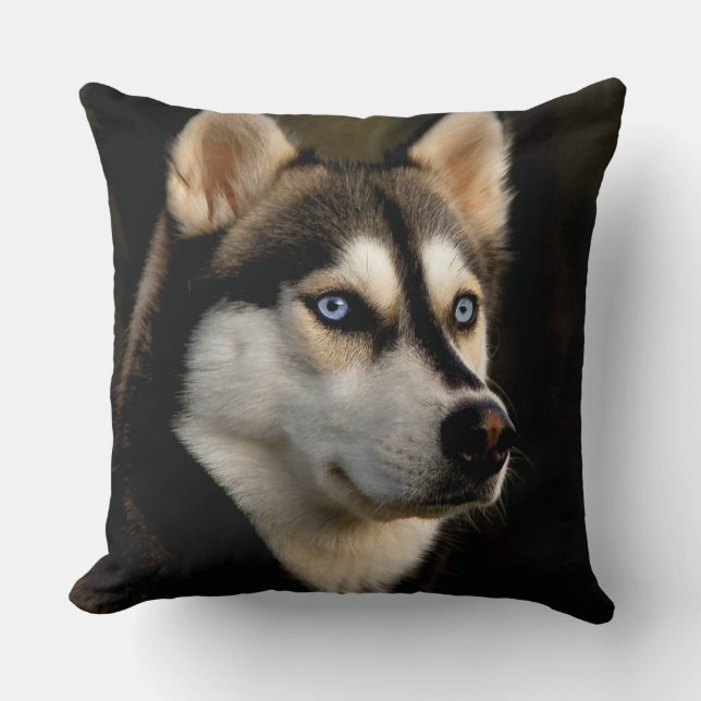 Beautiful Husky Throw Pillow (Front)