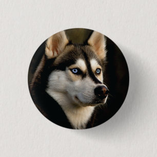 Beautiful Husky Throw Pillow 3 Cm Round Badge
