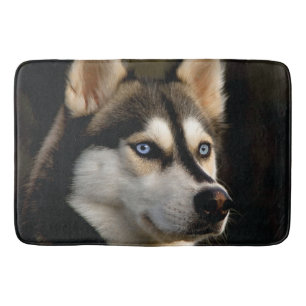 Beautiful Husky Throw Pillow Bath Mat