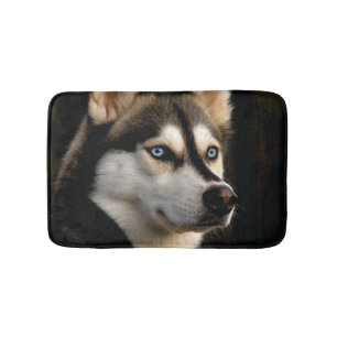 Beautiful Husky Throw Pillow Bath Mat