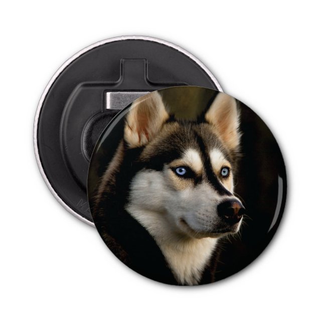 Beautiful Husky Throw Pillow Bottle Opener (Front)