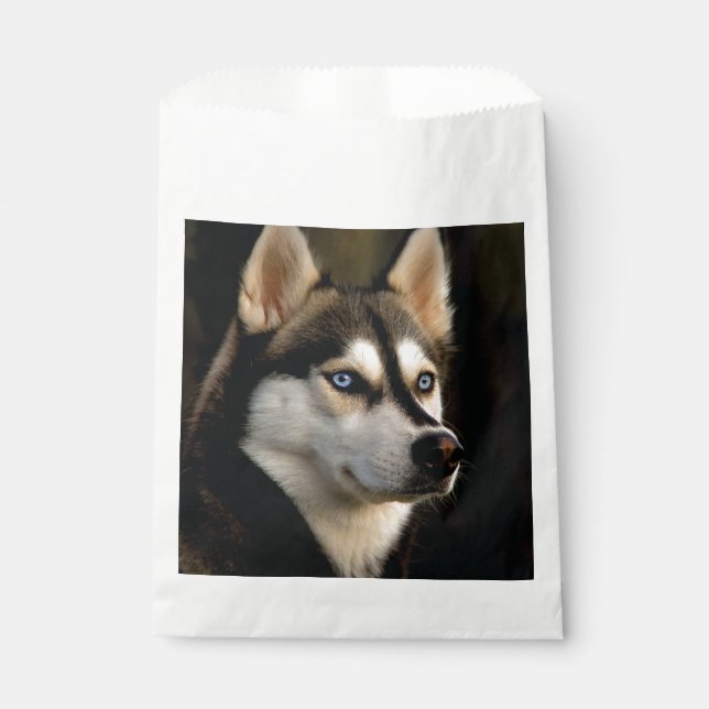 Beautiful Husky Throw Pillow Favour Bag (Front)