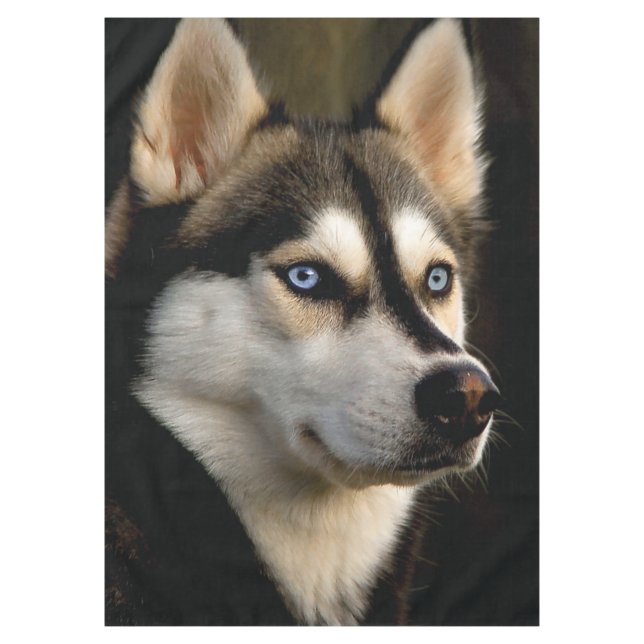 Beautiful Husky Throw Pillow Tablecloth (Front)