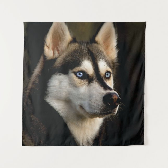 Beautiful Husky Throw Pillow Tapestry (Front)