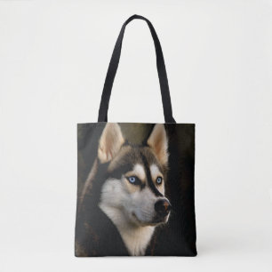 Beautiful Husky Throw Pillow Tote Bag