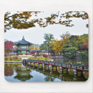 Beautiful Hyangwonjeong Pavilion and Pagoda Mouse Pad
