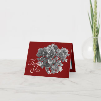 Beautiful Hydrangea Floral Bouquet Chic Thank You Card