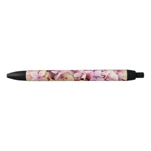 Beautiful Hydrangea Flowers Black Ink Pen