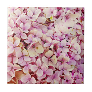Beautiful Hydrangea Flowers Ceramic Tile