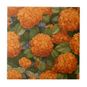 Beautiful Hydrangeas Tiles For Stylish Entry