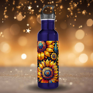 Beautiful Hyperrealistic Sunflower Art 710 Ml Water Bottle