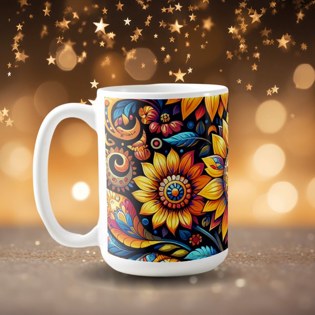 Beautiful Hyperrealistic Sunflower Art   Coffee Mug (Creator Uploaded)
