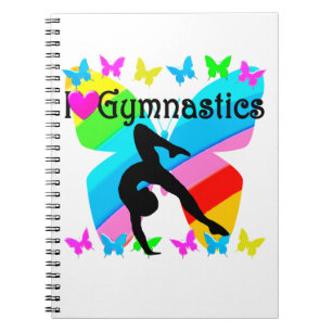 BEAUTIFUL I LOVE GYMNASTICS DESIGN NOTEBOOK