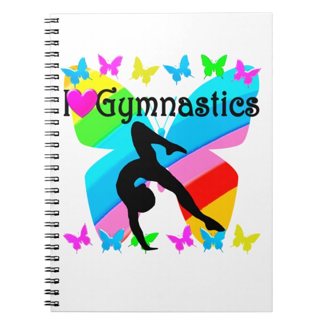 BEAUTIFUL I LOVE GYMNASTICS DESIGN NOTEBOOK (Front)