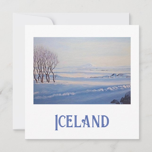 Beautiful Iceland winter snow landscape fine art  Holiday Card (Front)