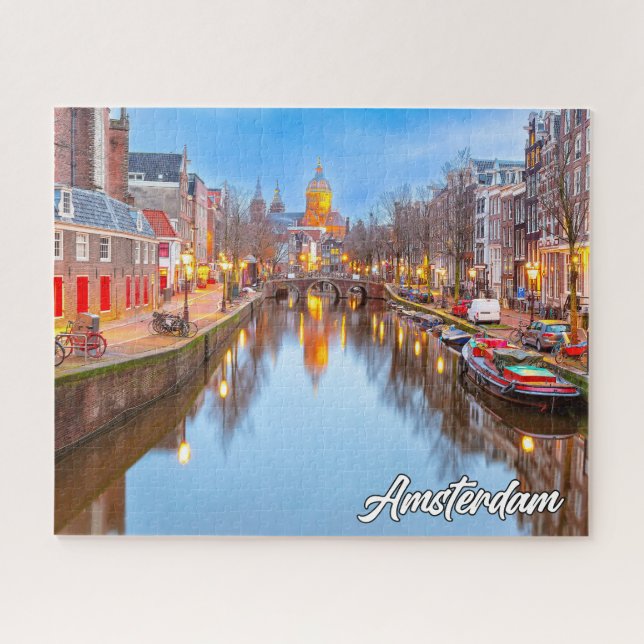 Beautiful Iconic City Of Amsterdam, Netherlands Jigsaw Puzzle (Horizontal)