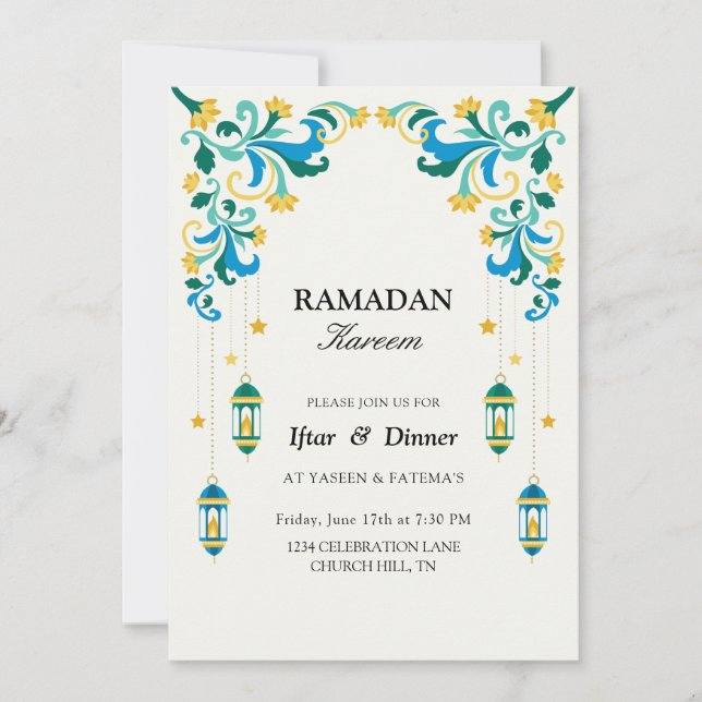 beautiful iftar invitation (Front)