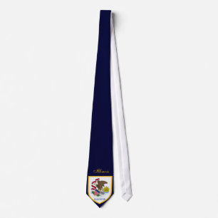 Beautiful Illinois Flag Tie