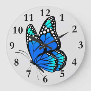Beautiful illustrated Butterfly  Large Clock