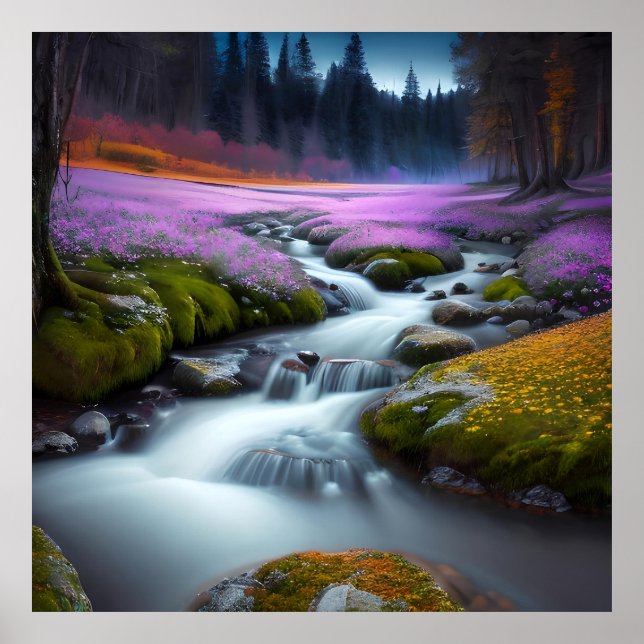 Beautiful Illustration Spring Background Poster (Front)