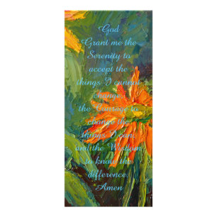 Beautiful Impressionistic Flowers Prayer Card