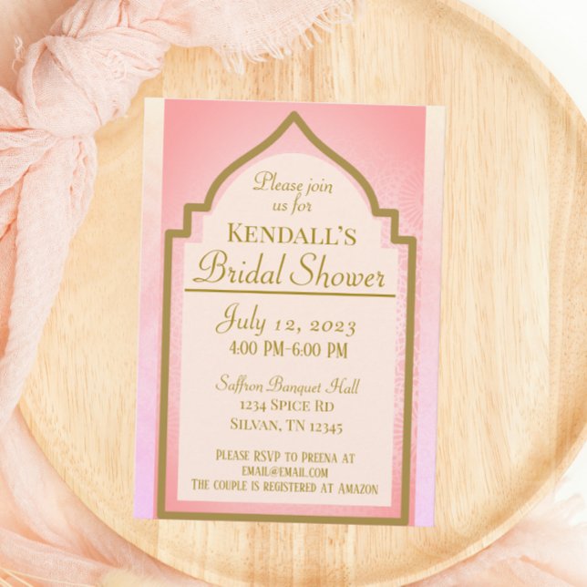 Beautiful Indian Arabian Nights Bridal Shower Invitation (Creator Uploaded)