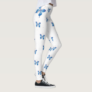 Beautiful Infinity Blue Butterflies: Symbol of LOV Leggings