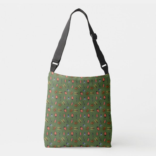 Beautiful Insects Pattern Crossbody Bag (Front)