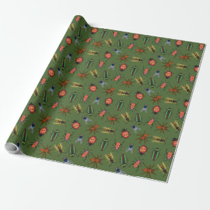 Beautiful Insects Pattern Wrapping Paper