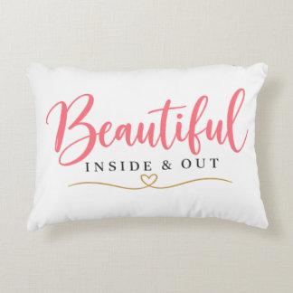 Beautiful Inside & Out Blush Accent Pillow
