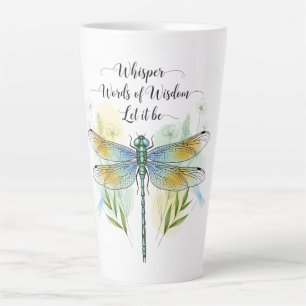 Beautiful Inspirational Dragonfly Quote Latte Mug