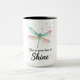 Beautiful Inspirational Dragonfly Quote Mug