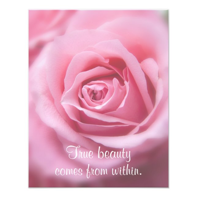 Beautiful Inspirational Quote True Beauty Photo Print (Front)