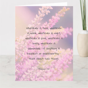 Beautiful Inspirational Scripture Bible Quote Card