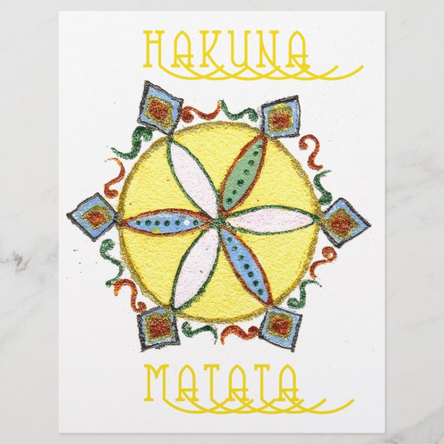 Beautiful Inspirational Star Floral Vector Pattern (Front)