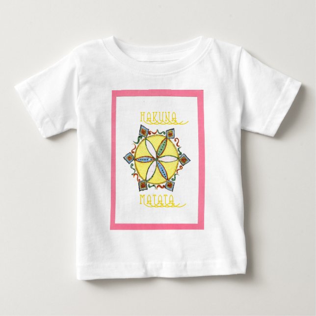 Beautiful Inspirational Star Floral Vector Pattern Baby T-Shirt (Front)