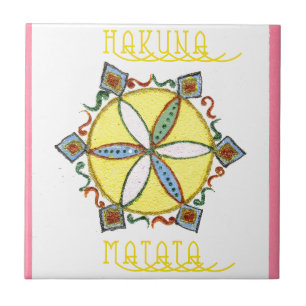 Beautiful Inspirational Star Floral Vector Pattern Ceramic Tile