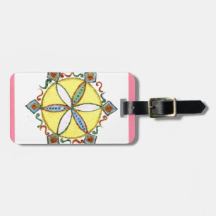 Beautiful Inspirational Star Floral Vector Pattern Luggage Tag