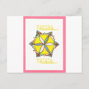 Beautiful Inspirational Star Floral Vector Pattern Postcard