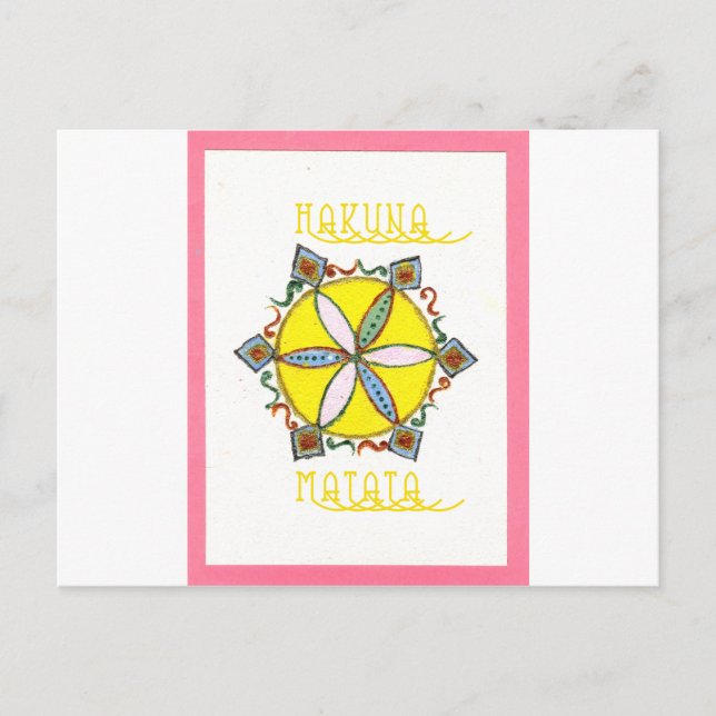 Beautiful Inspirational Star Floral Vector Pattern Postcard (Front)