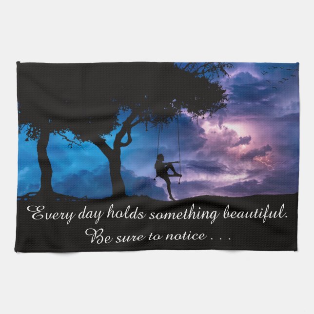 Beautiful Inspirational Words Kitchen Towel (Horizontal)