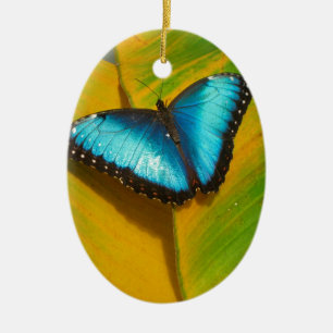 Beautiful Iridescent Butterfly Ceramic Ornament